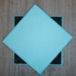 Dark Teal Shelly Leder Coaster- 10 cm SQ (Verkaufsartikel)