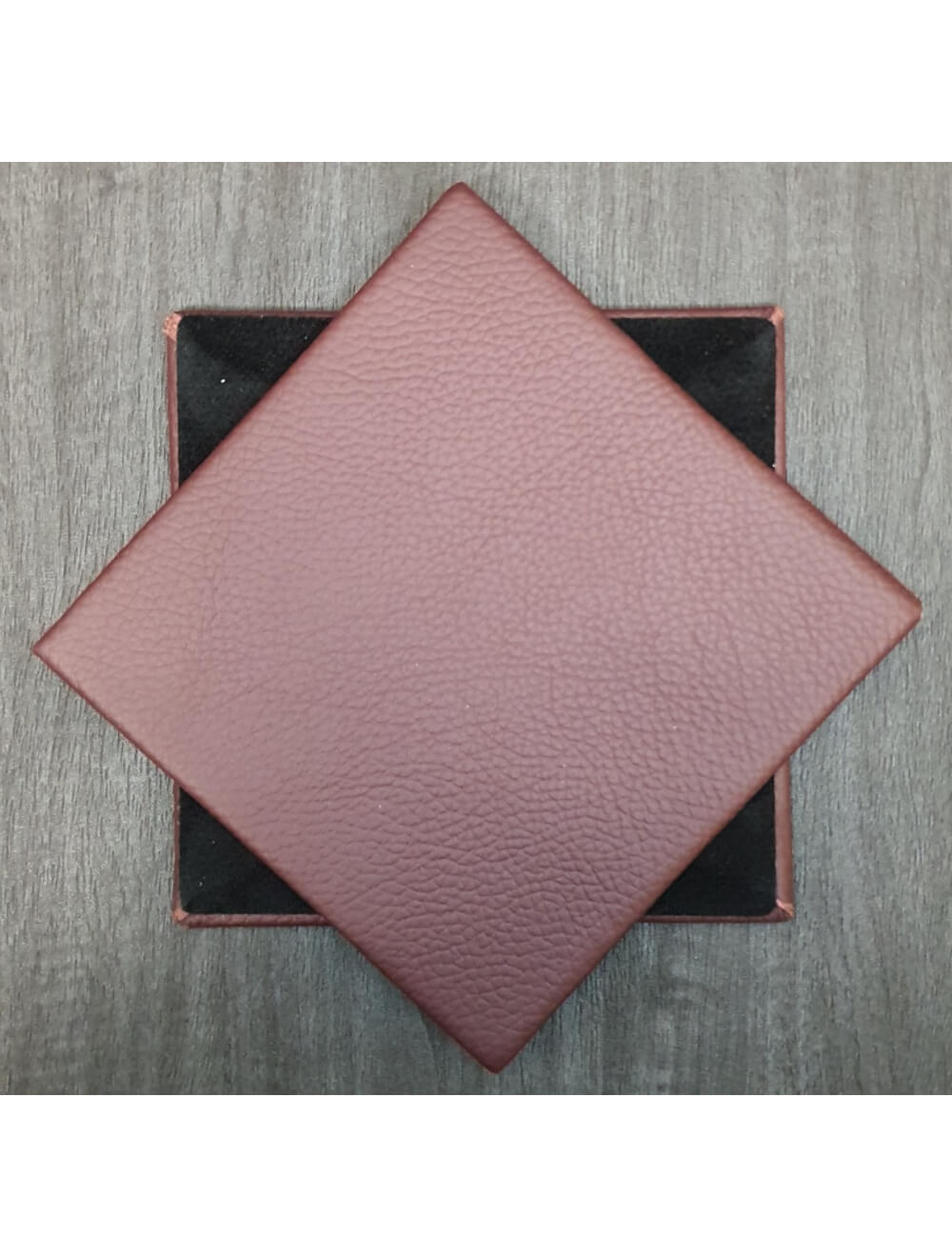 Dark Grapeshelly Leder Coaster- 10 cm SQ (Verkaufsartikel)