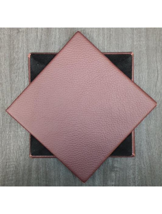 Dark Grapeshelly Leder Coaster- 10 cm SQ (Verkaufsartikel)
