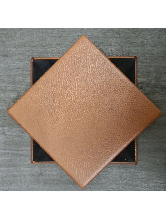 Castagna Shelly Leder Coaster- 10 cm SQ (Verkaufsartikel)