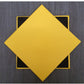 Gelbe Shelly Leder Coaster- 10 cm sq (Verkaufsartikel)