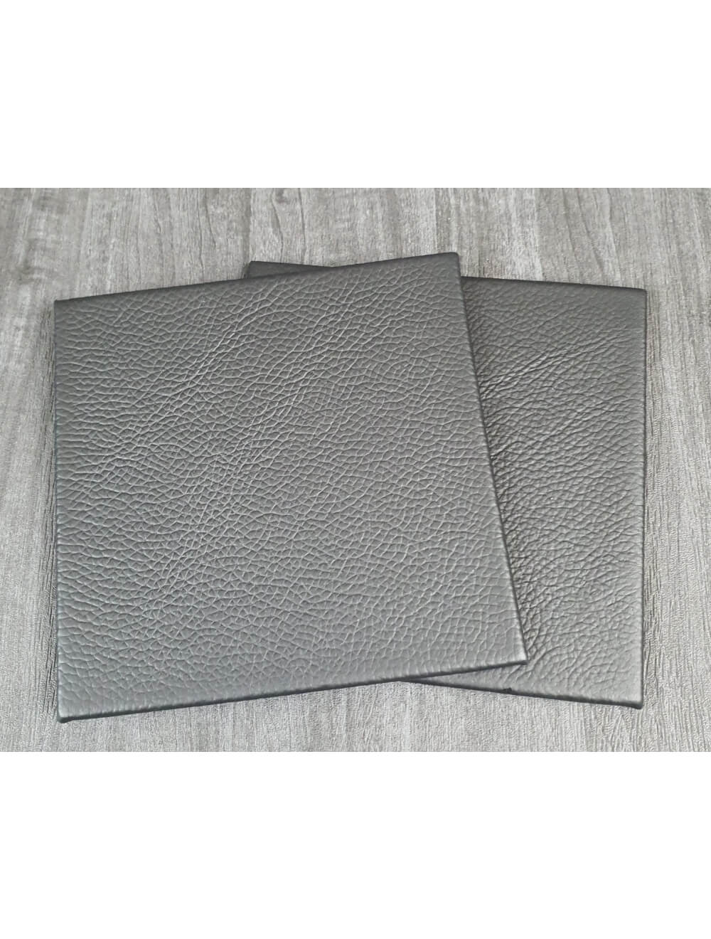 Schwarzer Shelly Leder Coaster- 10 cm SQ (Verkaufsartikel)