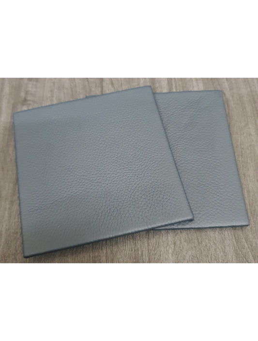 Suffolk Blue Shelly Leder Coaster- 10 cm SQ (Verkaufsartikel)