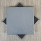 Suffolk Blue Shelly Leder Coaster- 10 cm SQ (Verkaufsartikel)